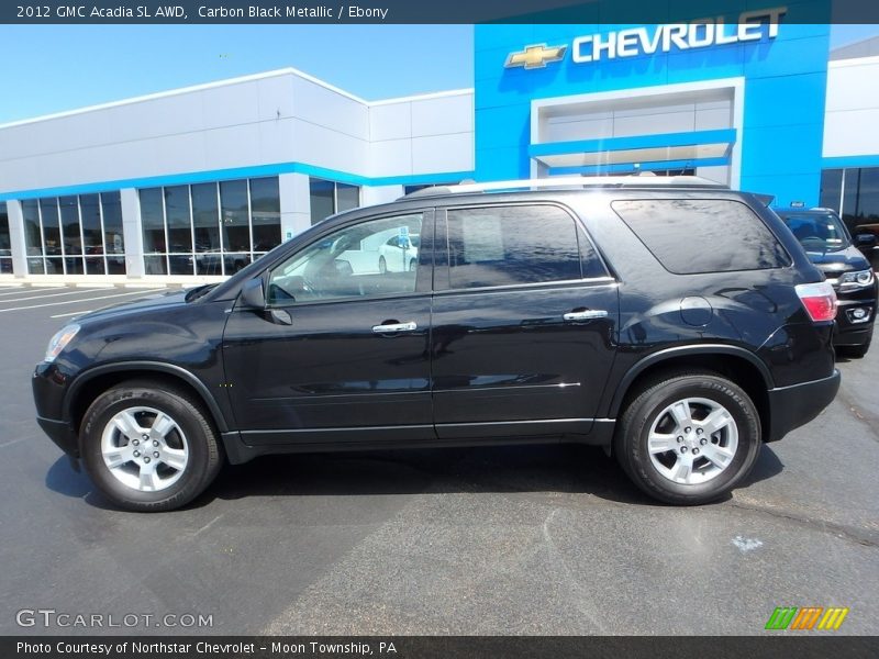 Carbon Black Metallic / Ebony 2012 GMC Acadia SL AWD