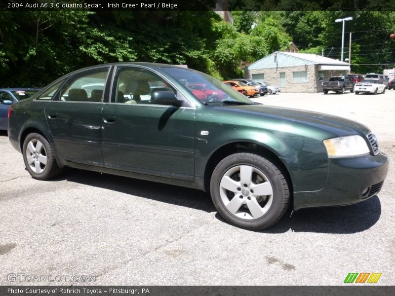 Irish Green Pearl / Beige 2004 Audi A6 3.0 quattro Sedan
