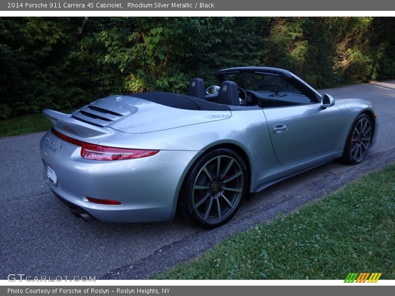 Rhodium Silver Metallic / Black 2014 Porsche 911 Carrera 4S Cabriolet