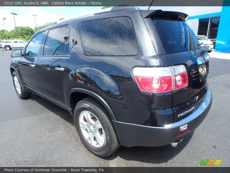 Carbon Black Metallic / Ebony 2012 GMC Acadia SL AWD