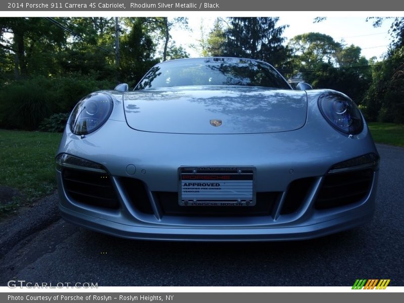 Rhodium Silver Metallic / Black 2014 Porsche 911 Carrera 4S Cabriolet