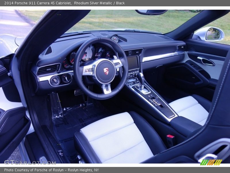 Rhodium Silver Metallic / Black 2014 Porsche 911 Carrera 4S Cabriolet