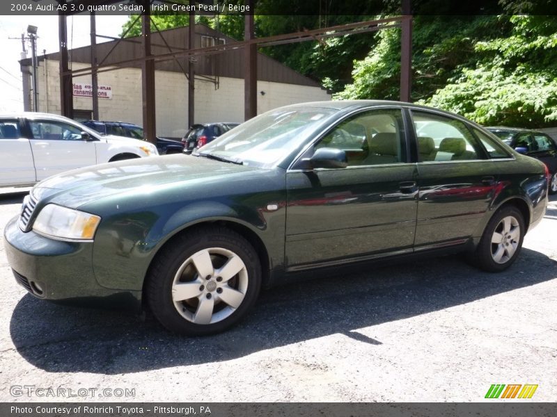 Irish Green Pearl / Beige 2004 Audi A6 3.0 quattro Sedan