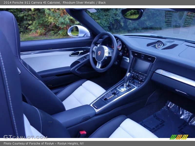 Rhodium Silver Metallic / Black 2014 Porsche 911 Carrera 4S Cabriolet