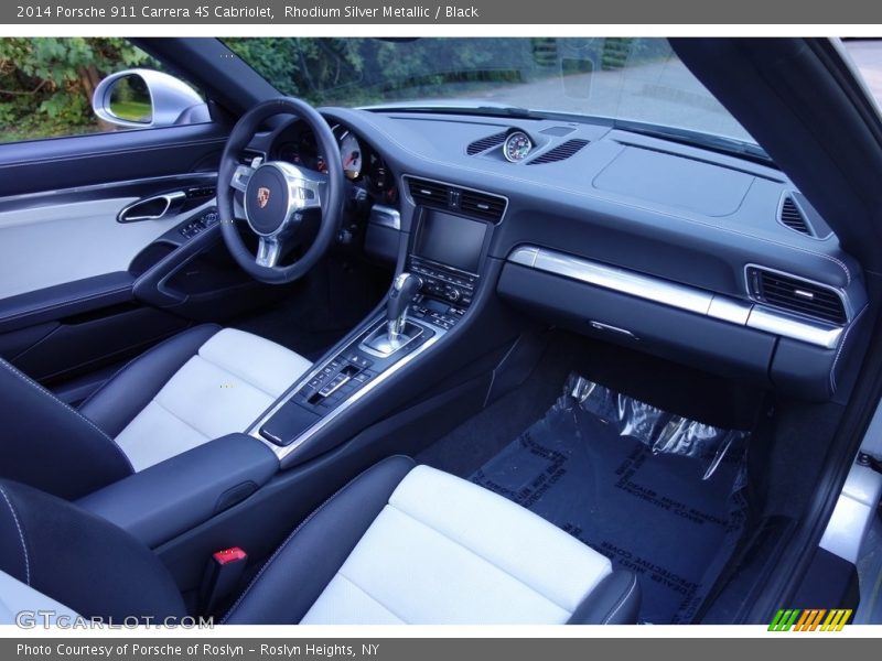 Rhodium Silver Metallic / Black 2014 Porsche 911 Carrera 4S Cabriolet