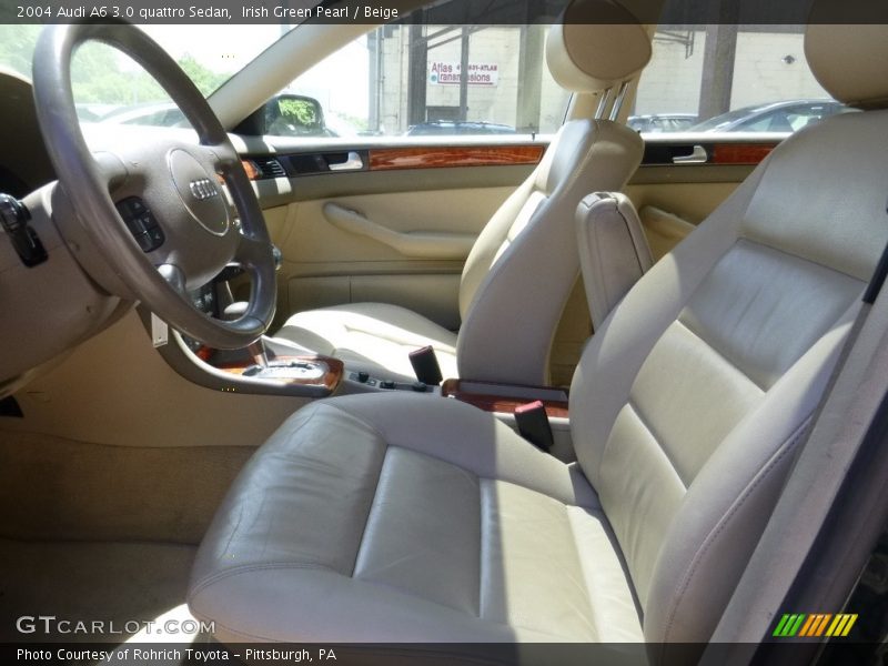 Irish Green Pearl / Beige 2004 Audi A6 3.0 quattro Sedan