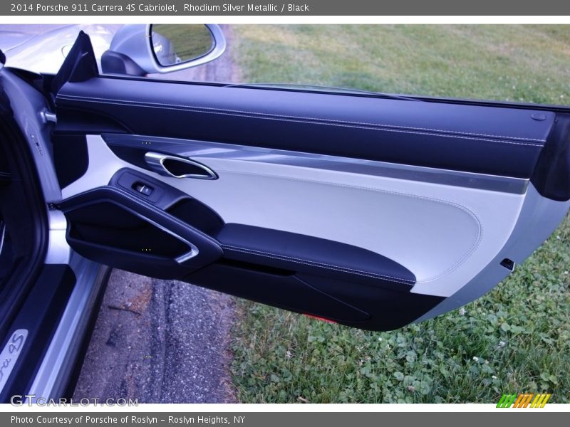 Rhodium Silver Metallic / Black 2014 Porsche 911 Carrera 4S Cabriolet