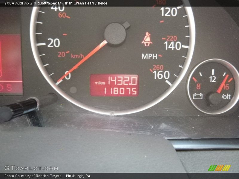 Irish Green Pearl / Beige 2004 Audi A6 3.0 quattro Sedan