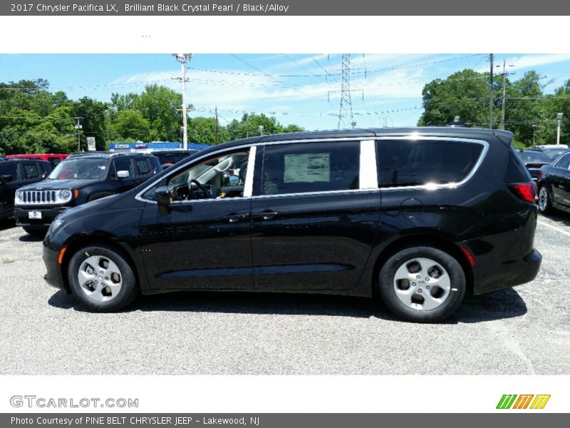 Brilliant Black Crystal Pearl / Black/Alloy 2017 Chrysler Pacifica LX