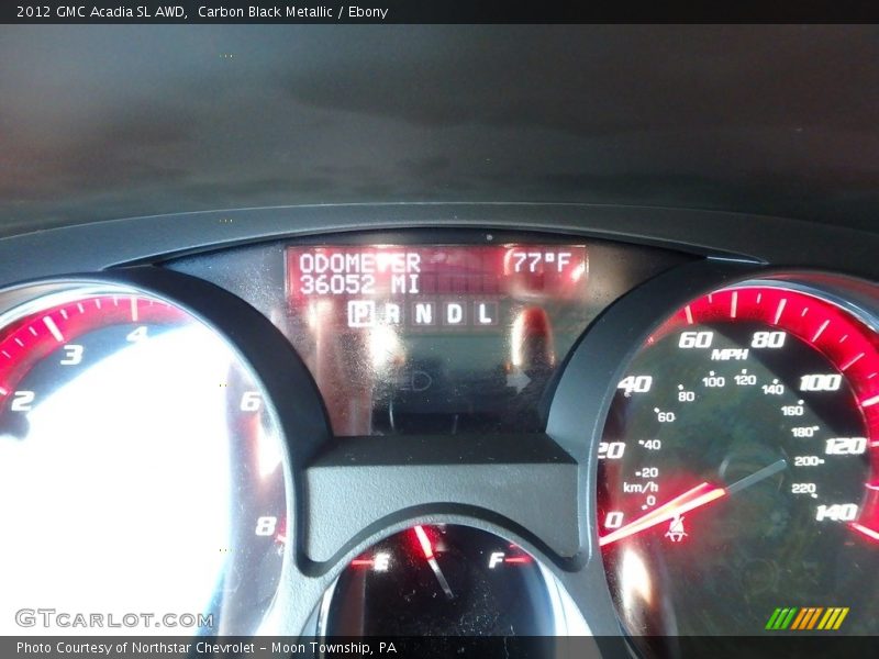 Carbon Black Metallic / Ebony 2012 GMC Acadia SL AWD