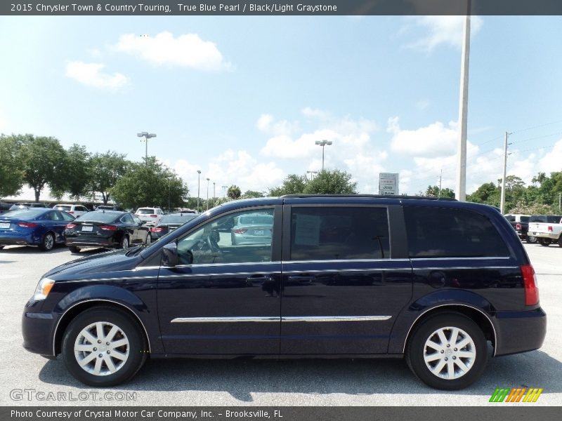 True Blue Pearl / Black/Light Graystone 2015 Chrysler Town & Country Touring