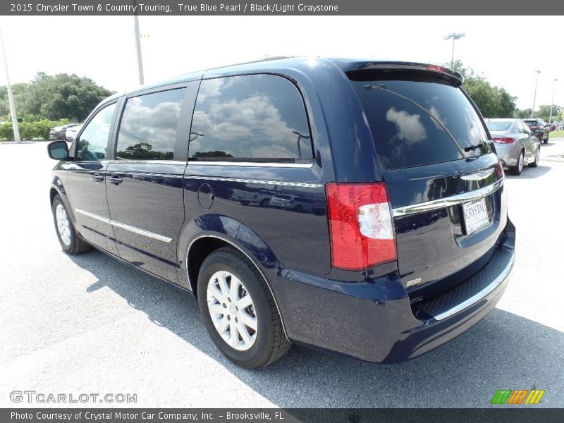 True Blue Pearl / Black/Light Graystone 2015 Chrysler Town & Country Touring