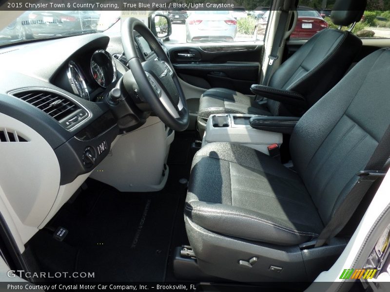 True Blue Pearl / Black/Light Graystone 2015 Chrysler Town & Country Touring