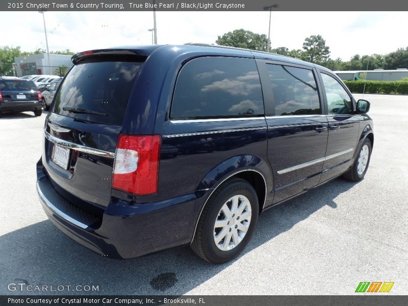 True Blue Pearl / Black/Light Graystone 2015 Chrysler Town & Country Touring