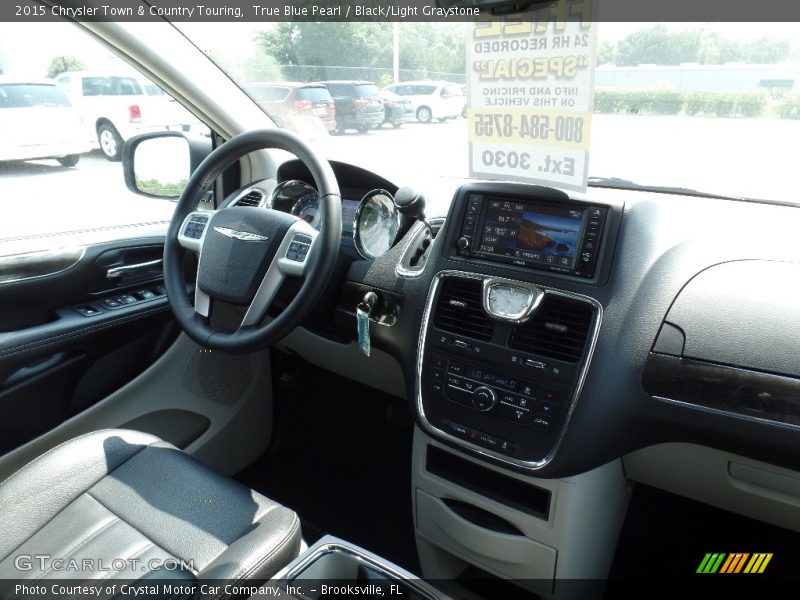 True Blue Pearl / Black/Light Graystone 2015 Chrysler Town & Country Touring