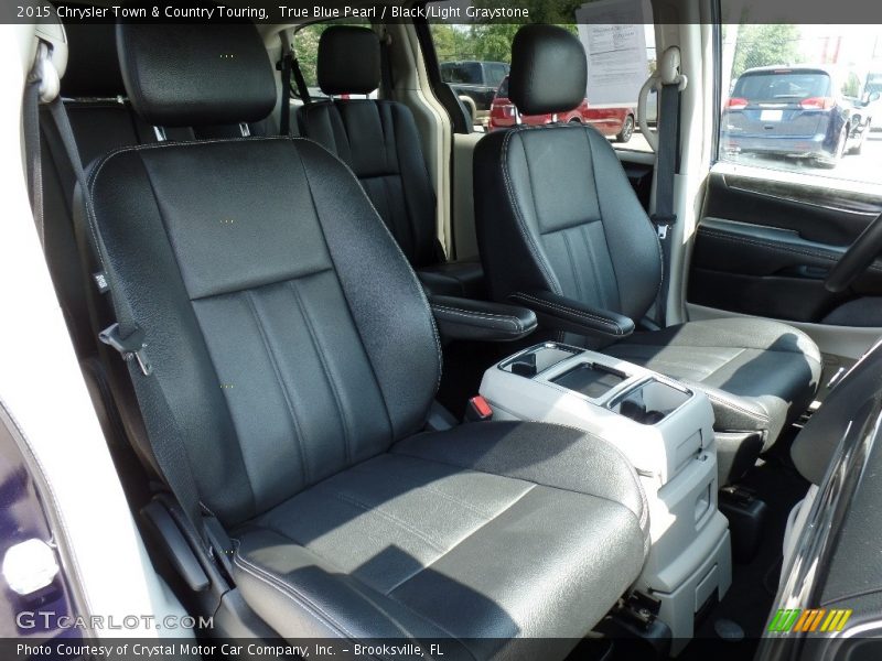 True Blue Pearl / Black/Light Graystone 2015 Chrysler Town & Country Touring