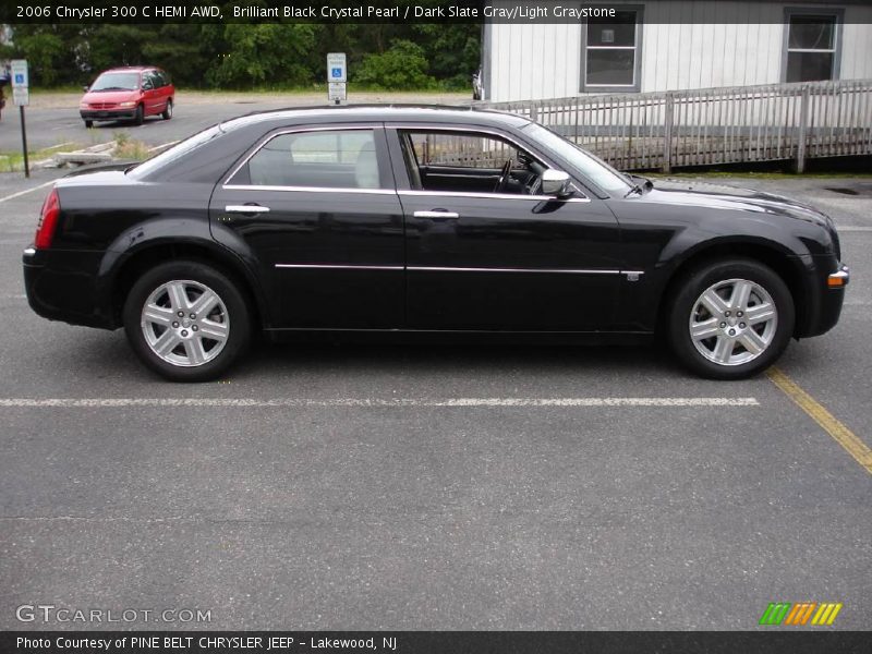 Brilliant Black Crystal Pearl / Dark Slate Gray/Light Graystone 2006 Chrysler 300 C HEMI AWD