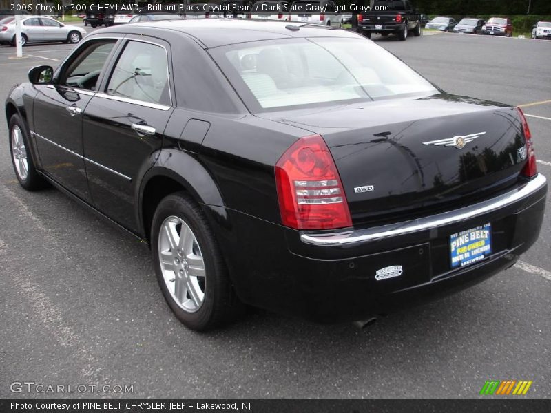 Brilliant Black Crystal Pearl / Dark Slate Gray/Light Graystone 2006 Chrysler 300 C HEMI AWD
