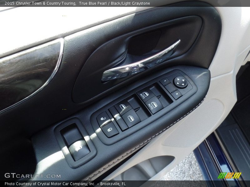True Blue Pearl / Black/Light Graystone 2015 Chrysler Town & Country Touring