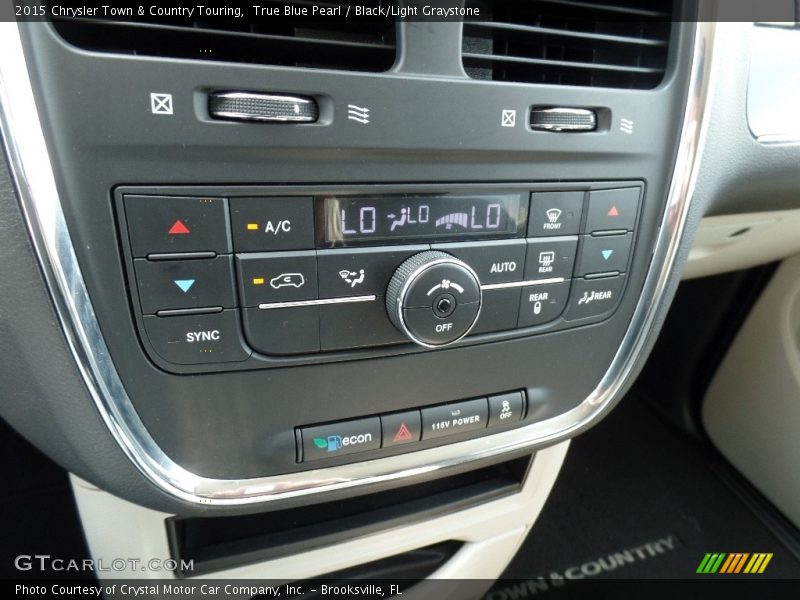 True Blue Pearl / Black/Light Graystone 2015 Chrysler Town & Country Touring