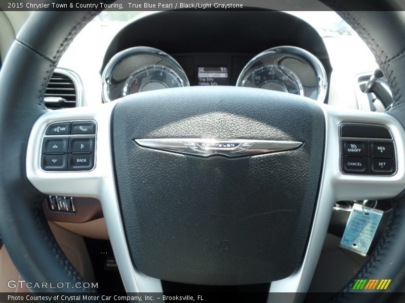 True Blue Pearl / Black/Light Graystone 2015 Chrysler Town & Country Touring