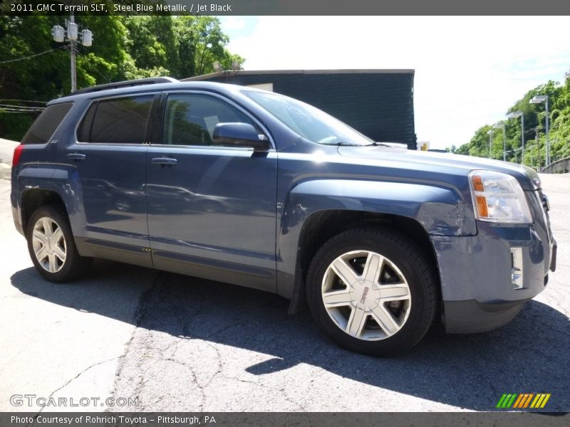 Steel Blue Metallic / Jet Black 2011 GMC Terrain SLT