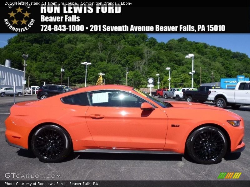Competition Orange / Ebony 2016 Ford Mustang GT Premium Coupe
