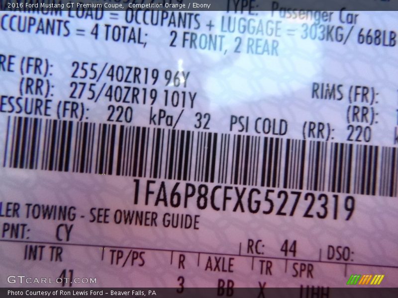 Competition Orange / Ebony 2016 Ford Mustang GT Premium Coupe
