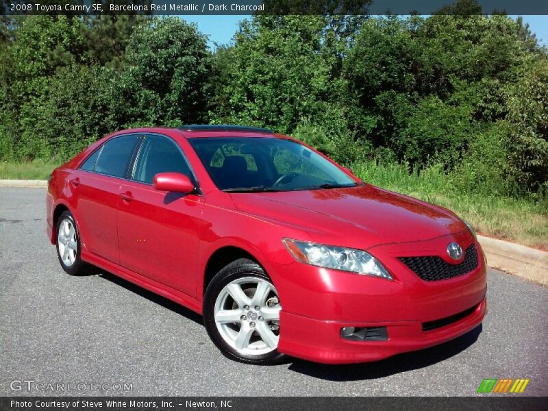 Barcelona Red Metallic / Dark Charcoal 2008 Toyota Camry SE