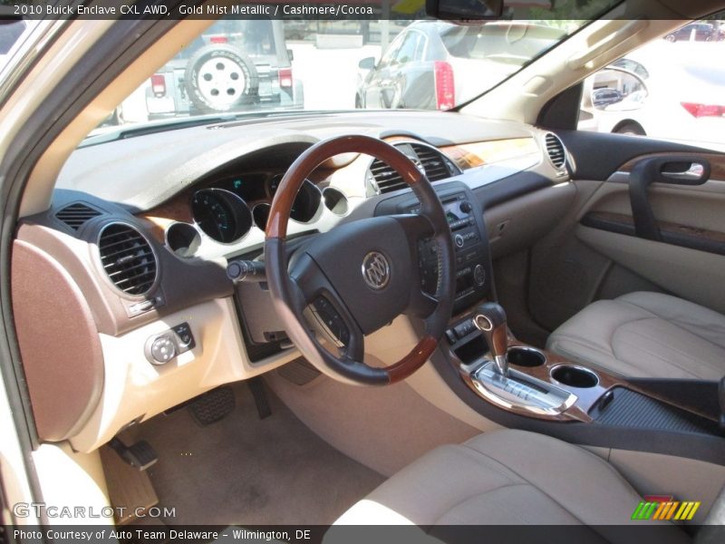 Gold Mist Metallic / Cashmere/Cocoa 2010 Buick Enclave CXL AWD