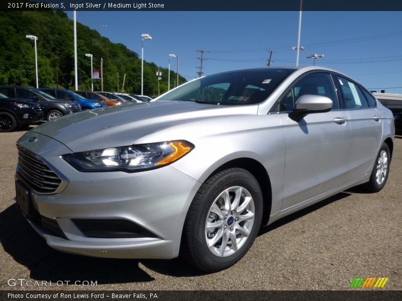 Ingot Silver / Medium Light Stone 2017 Ford Fusion S