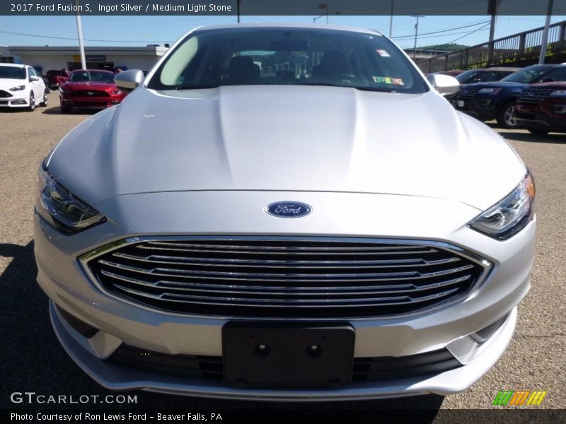 Ingot Silver / Medium Light Stone 2017 Ford Fusion S