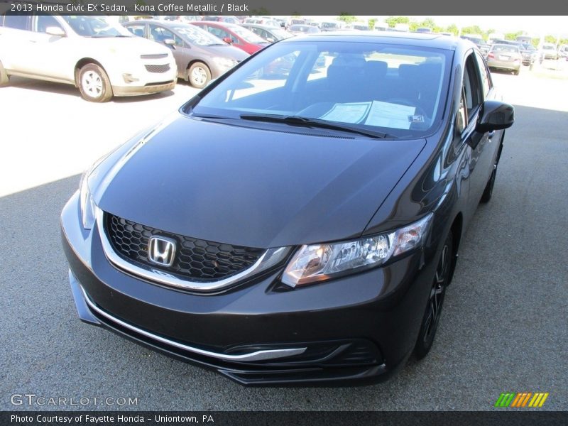 Kona Coffee Metallic / Black 2013 Honda Civic EX Sedan