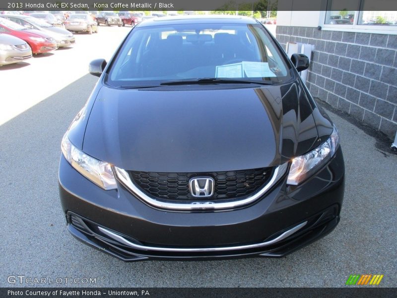 Kona Coffee Metallic / Black 2013 Honda Civic EX Sedan
