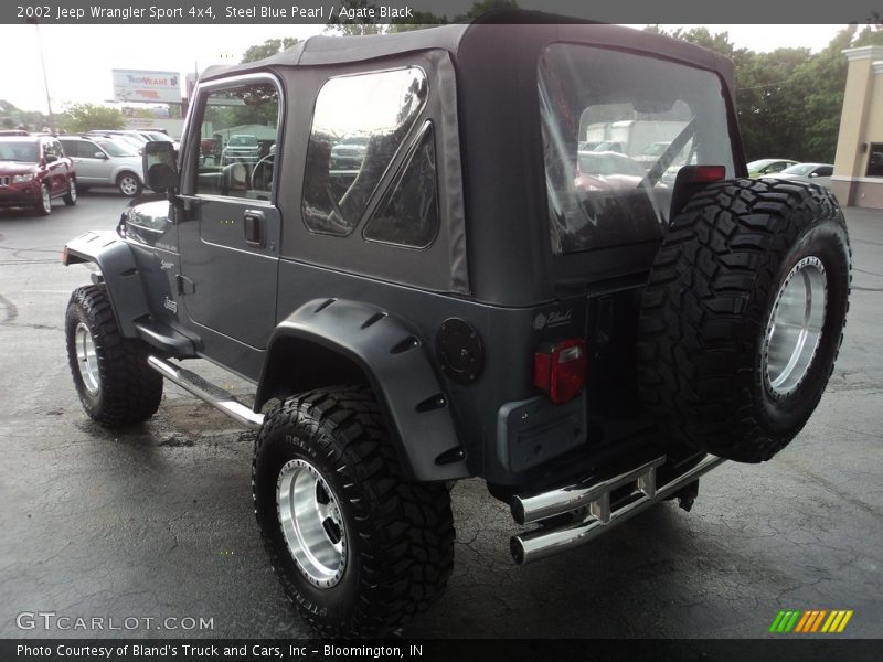 Steel Blue Pearl / Agate Black 2002 Jeep Wrangler Sport 4x4