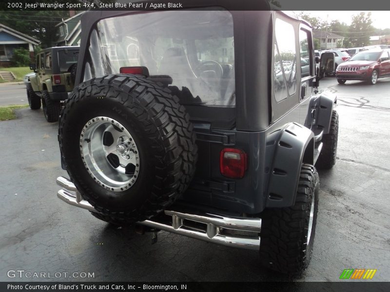 Steel Blue Pearl / Agate Black 2002 Jeep Wrangler Sport 4x4