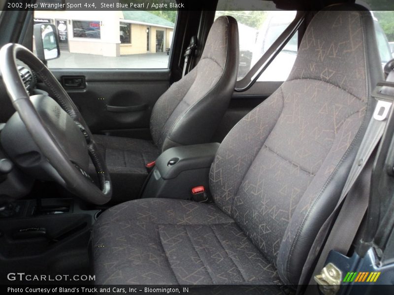 Steel Blue Pearl / Agate Black 2002 Jeep Wrangler Sport 4x4