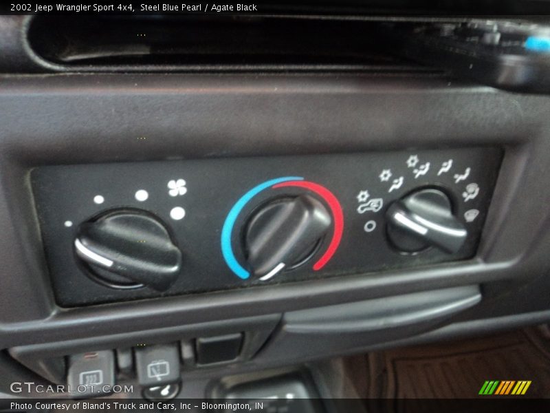 Steel Blue Pearl / Agate Black 2002 Jeep Wrangler Sport 4x4