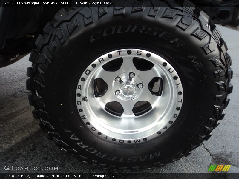 Steel Blue Pearl / Agate Black 2002 Jeep Wrangler Sport 4x4
