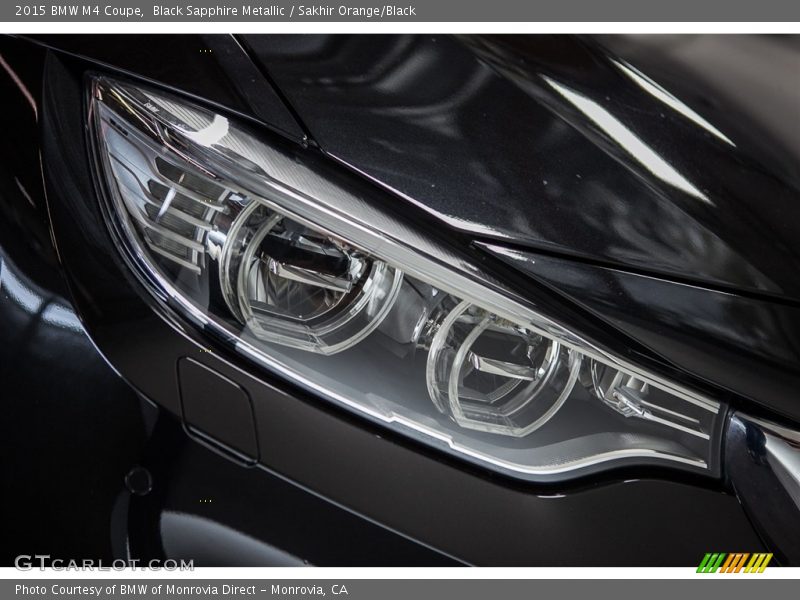 Black Sapphire Metallic / Sakhir Orange/Black 2015 BMW M4 Coupe