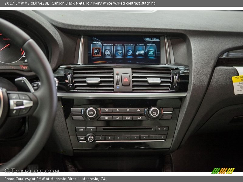 Controls of 2017 X3 xDrive28i