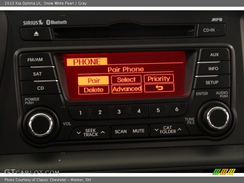 Snow White Pearl / Gray 2013 Kia Optima LX
