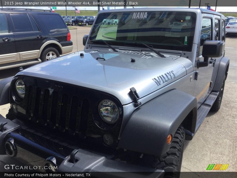 Billet Silver Metallic / Black 2015 Jeep Wrangler Unlimited Willys Wheeler 4x4