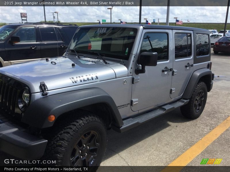 Billet Silver Metallic / Black 2015 Jeep Wrangler Unlimited Willys Wheeler 4x4