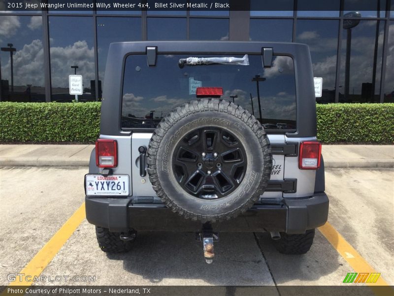 Billet Silver Metallic / Black 2015 Jeep Wrangler Unlimited Willys Wheeler 4x4