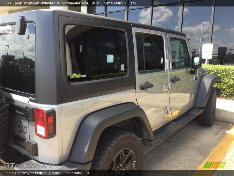Billet Silver Metallic / Black 2015 Jeep Wrangler Unlimited Willys Wheeler 4x4