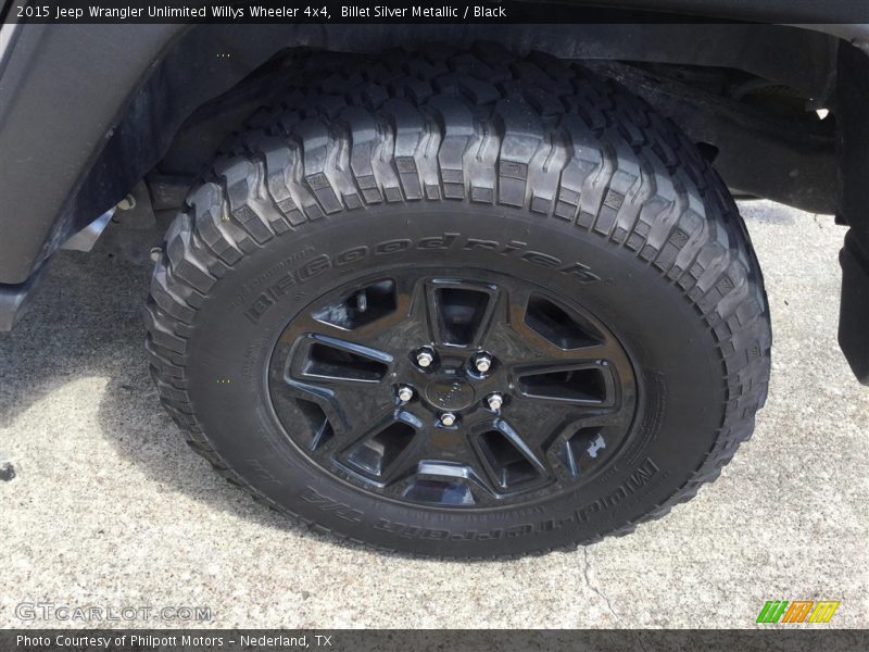 Billet Silver Metallic / Black 2015 Jeep Wrangler Unlimited Willys Wheeler 4x4