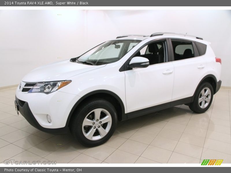 Super White / Black 2014 Toyota RAV4 XLE AWD