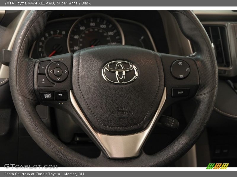 Super White / Black 2014 Toyota RAV4 XLE AWD