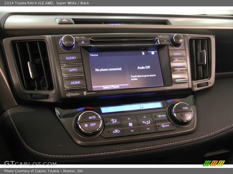 Super White / Black 2014 Toyota RAV4 XLE AWD